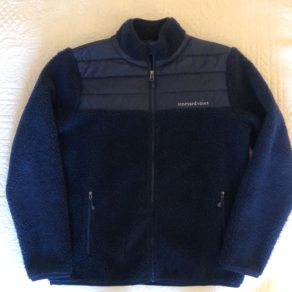 VINEYARD VINES ~ Sherpa Fleece Zip Up Jacket